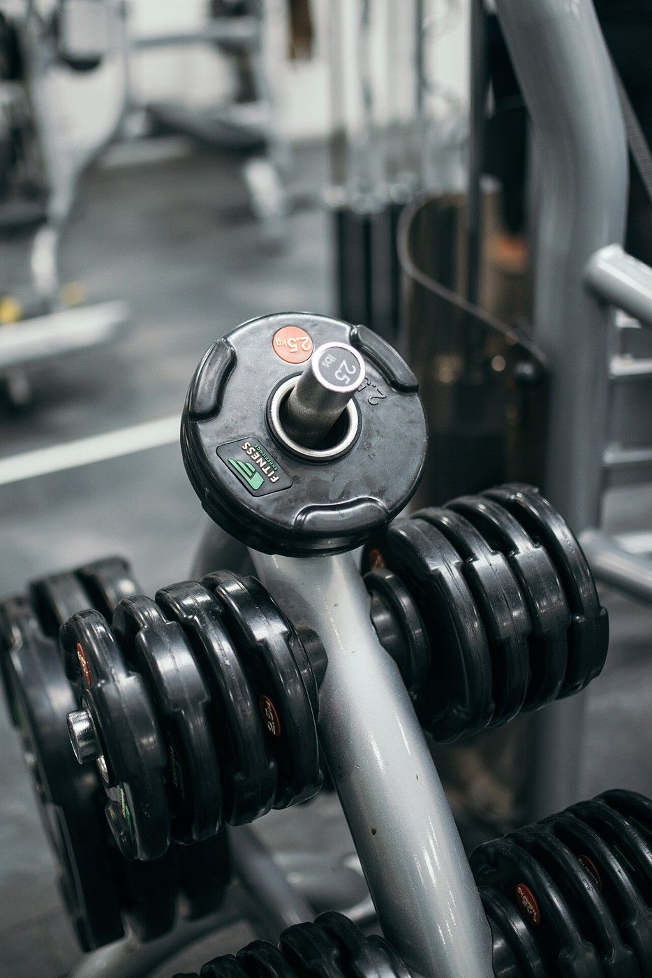 Heavy dumbbells (stock photo)
